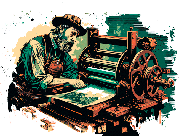 Imprenta vintage - Artes Gráficas Breogan